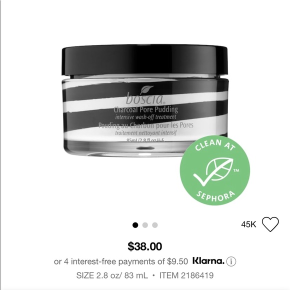 boscia Other - ❤️HP❤️Boscia charcoal pore pudding face mask
